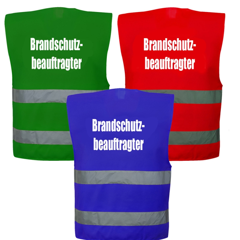 Prüfungsfragen Brandschutzbeauftragter Mit Lösungen Brandschutz - beauftragter Warnweste Sonderfarbe in 3 größen und 3 fa