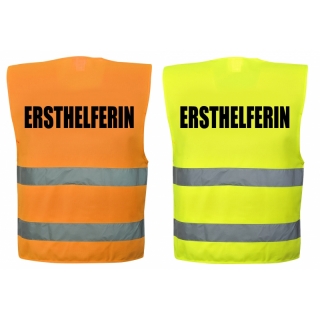 Ersthelferin Warnweste Gelb oder Orange unisize