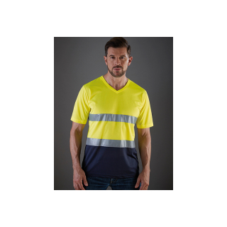 Hi Vis Top Cool Light V-Neck T-Shirt