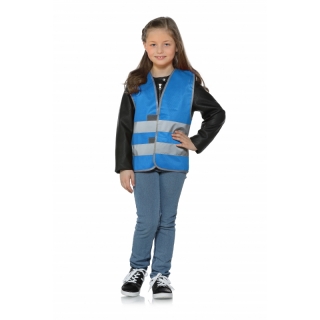 Kinder Signalweste blau 7-12 Jahre