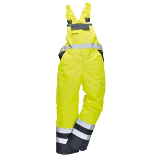 Kontrast Latzhose Gelb/Marine