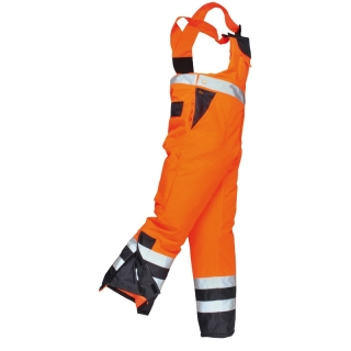Kontrast Latzhose Orange/Marine