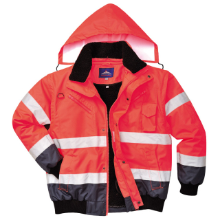 Kontrast Warnschutz Bomberjacke 3 in 1 EN 20471 / EN 343...