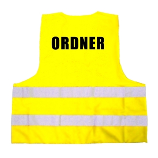 Ordner Warnweste Gelb oder Orange unisize