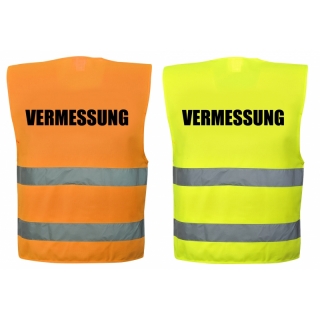 VERMESSUNG Warnweste in 4 größen