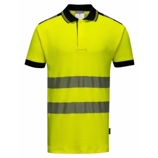 Vison Warnschutz Poloshirt gelb/schwarz