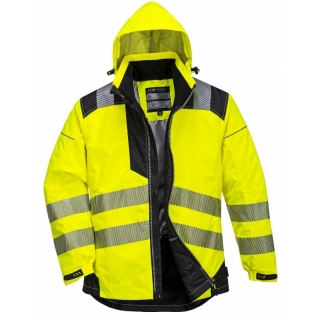 Vison Warnschutz Regenjacke gelb/schwarz