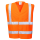 Warnschutz-Weste Orange flammhemmend EN ISO 20471 Class 2 Norm EN14116 120g/m²