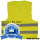 100 stück Warnweste Gelb EN ISO 20471:2013 mit 1.fbg. Druck einseitig