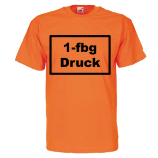 Valueweight T-Shirt von &quot;Fruit of the Loom&quot; inkl 1-fbg Druck