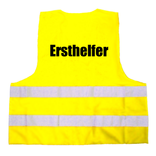 Ersthelfer Warnweste Gelb oder Orange unisize