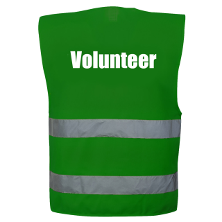 Volunteer Warnweste Sonderfarbe farbe: grün df: weiß