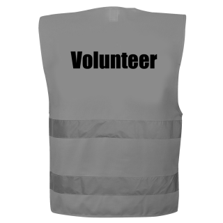 Volunteer Warnweste Sonderfarbe farbe grau: df: schwarz