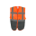 YOKO Warnweste Executive - orange / grau  mit vielen Taschen und Reißverschluss