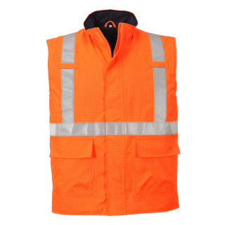 BIZFLAME Multi Leichte Regen-Warnschutz-Bodywarmer Antistatisch farbe Orange