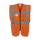 YOKO Executive Warnweste orange mit vielen Taschen und Reißverschluss 3XL