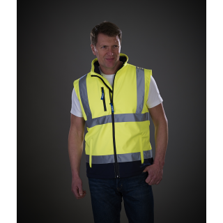 YOKO® High Visibility Funktionsweste Warnweste mit 4 Reflexstreifen r