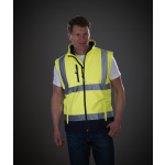 Hi Vis Softshell Weste gelb/marine