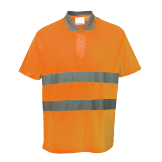 Hi-Cool Poloshirt Orange ISO 20471 S