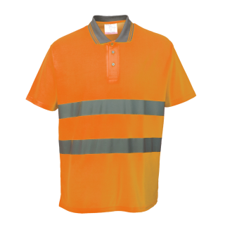 Hi-Cool Poloshirt Orange ISO 20471 XL