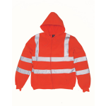 Hi Vis Zip Hoodie EN20471 Klasse 3 gelb oder Orange S-3XL