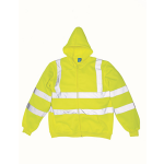 Hi Vis Zip Hoodie EN20471 Klasse 3 gelb oder Orange S-3XL