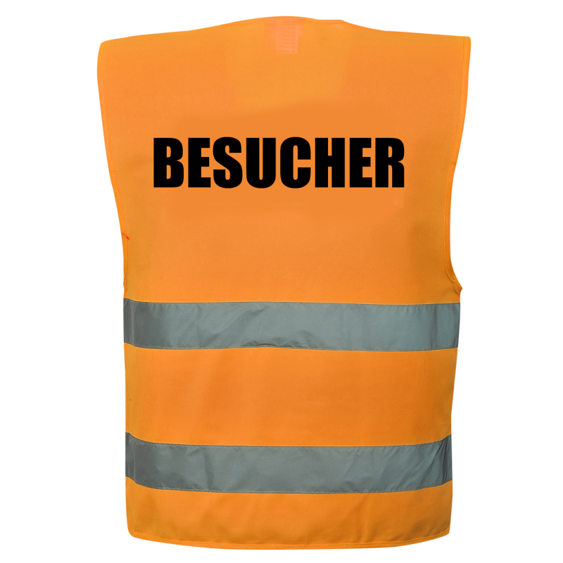 BESUCHER Softshell Warnweste mit Reißverschluss und Taschen