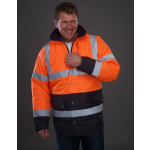 High Visibility Two-Tone Motorway Jacket Orange/navy EN ISO20471 / GO/RT 3279