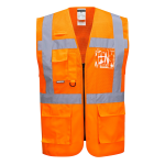 Portwest Hochwertige Warnschutz Netzweste MADRID Executive - Orange S- 3XL EN 20471