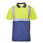 Zweifarbiges Polo-Shirt Gelb/Marine EN 20471