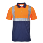 Zweifarbiges Polo-Shirt Orange/Marine EN 20471