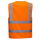 Warnschutzweste mit Reißverschluss orange EN 20471 S-3XL größe XL (ca. 128 cm Umfang)