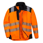 Vison Warnschutz Softshelljacke  orange/schwarz