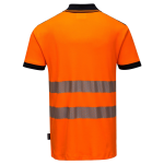 Vison Warnschutz Poloshirt orange/schwarz