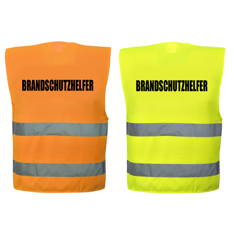 JUSTIZ Warnweste Mit Reflektierendem Aufdruck - Gelb/Orange Nach EU-Norm