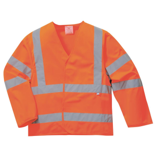 Warnschutz-Jacke Antistatisch / Flammhemmend EN ISO 14116 , EN 1149-5 Orange S/M (ca. 120 cm Umfang)