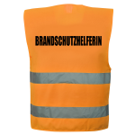 Brandschutzhelferin Warnweste Gelb oder Orange unisize