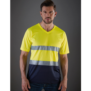 Hi Vis Top Cool Light V-Neck T-Shirt