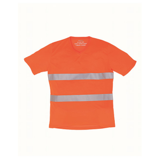 Hi Vis Top Cool Light V-Neck T-Shirt größe: XL Hi-Vis Orange