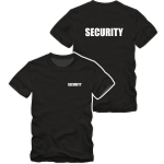 Security T-Shirt schwarz S-5XL doppelseitendruck