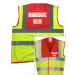 Brandschutz Helfer 2+2 Weste rot/gelb S-3XL