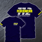 Feuerwehr T-Shirt FW1500 beidseitig Wunschstadt +  Wunschname