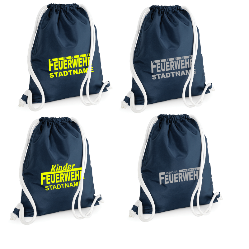 Sportbeutel Gymsack Baumwollbeutel Motiv Feuerwehr mit Wunschname Sportbeutel Gymsack Baumwollbeutel Motiv Feuerwehr mit Wunschname