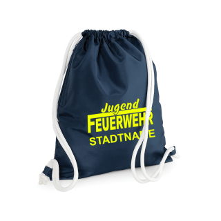 Jugend Feuerwehr Sportbeutel inkl.Wunschname Design FWJ2 Neongelb