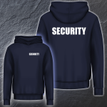 Premium Security Kapuzen Sweatshirt Druck R&uuml;cken + Brust S - 5XL