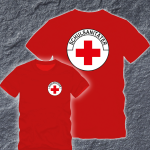 Schul Sanitäter T-Shirt "Einfach" Rot