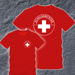 Schul Sanitäter T-Shirt "Einfach" Rot