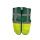 YOKO Warnweste Executive - Grün/Gelb  mit vielen Taschen und Reißverschluss