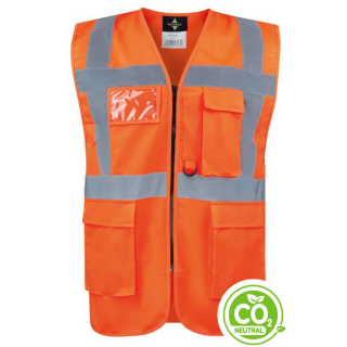 Korntex® Comfort Executive Weste HAMBURG Neon-Orange EN ISO 20471:2013 in  6 Größen