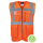 CO² Neutrale Korntex® Comfort Executive Weste HAMBURG Neon-Orange EN ISO 20471:2013 in  8 Größen